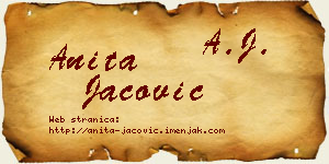Anita Jačović vizit kartica